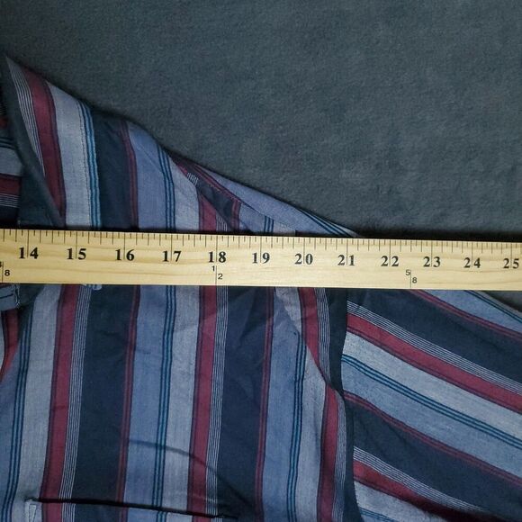 Vintage Dee Cee Vertical Stripe Western Long Sleeve Women's Size 2X Made In USA - Picture 10 of 13